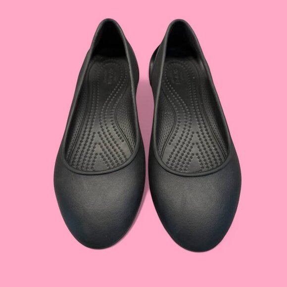 Women’s Black Crocs Ballet‎ Non-Slip Comfort Flats-Size 5 - Picture 1 of 9